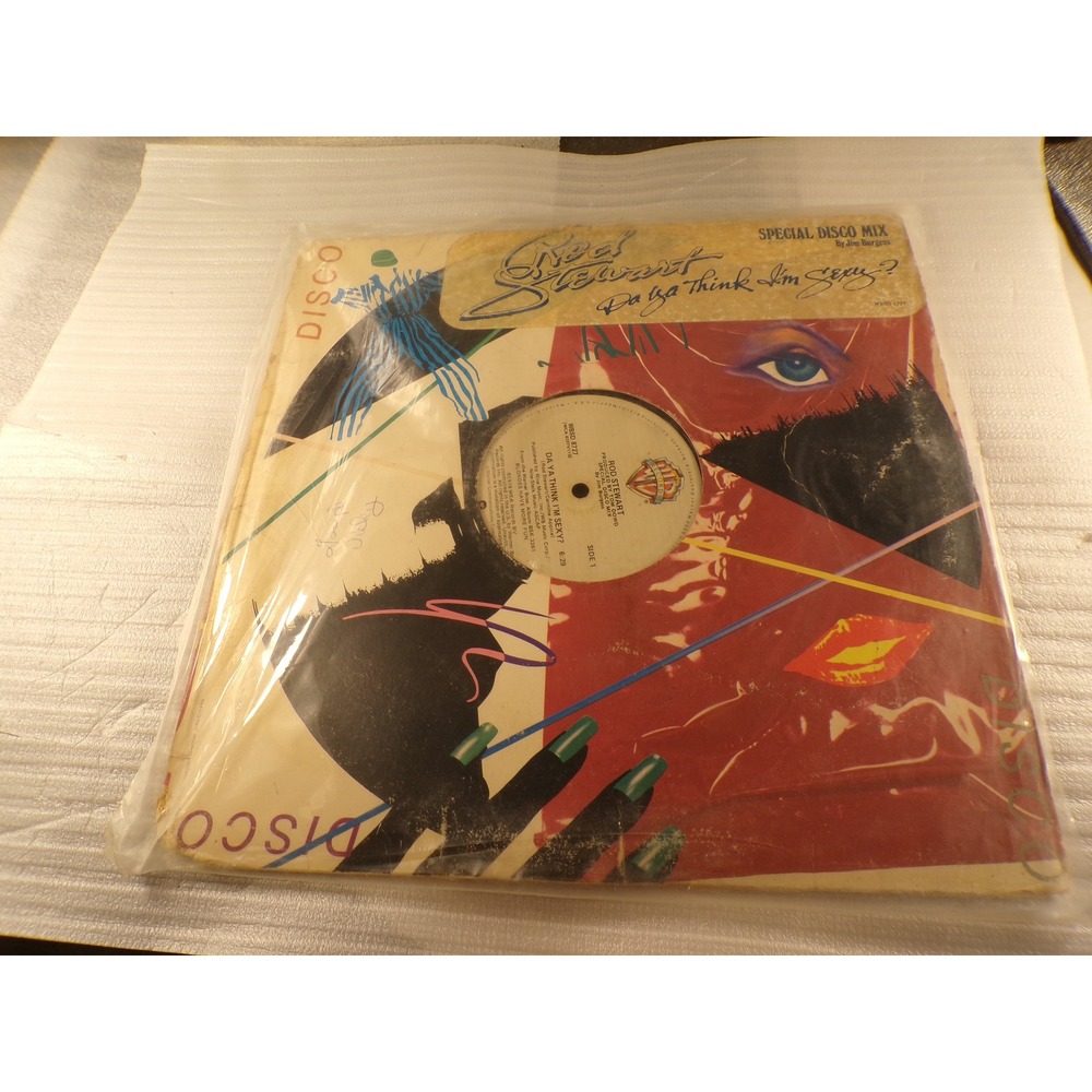 Rod Stewart Da Ya Think I'm Sexy? Special Disco Mix 12" Vinyl Single WBSD 8727